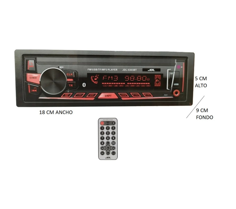 Radio Para Carro Bluetooth Usb Micro Sd